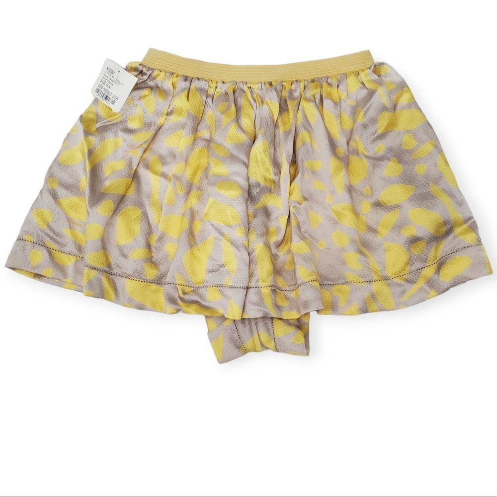 Missoni Silk Yellow High-Rise Wide-Leg Shorts - Picture 3 of 9